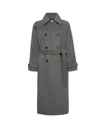 ウールピーコート グレー ダブルボタン ダウンピーコート ダウンコート ウールコート ダブルボタンコート」に該当するレディースのジャケット