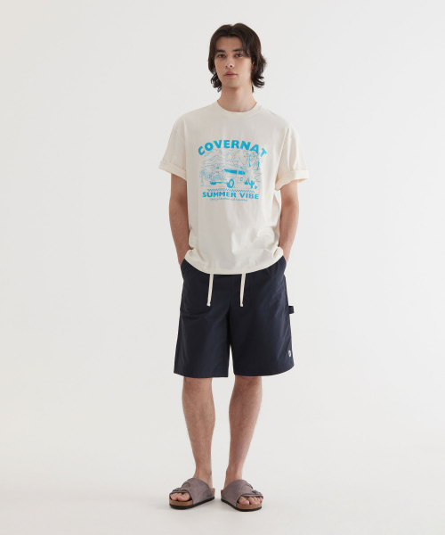 COVERNAT(カバーナット)の「ボリュームカーグラフィックTシャツアイボリー(Tシャツ/カットソー・レディース・その他・X-SMALL/SMALL/MEDIUM/LARGE/X-LARGE/XX-LARGE)」の4枚目の写真