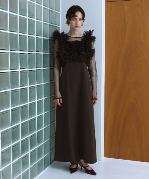 ボリュームラッフルレイヤードレス / volume ruffle layer dress