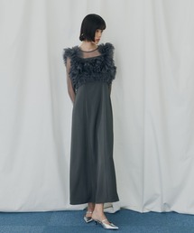 ANDRESD（アンドレスド）の「ボリュームラッフルレイヤードレス   volume ruffle layer dress（ドレス）」