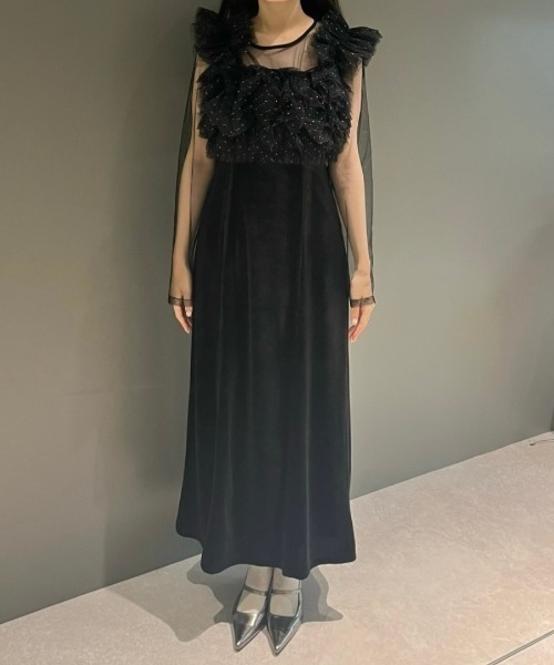 ボリュームラッフルレイヤードレス / volume ruffle layer dress