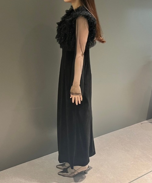 ボリュームラッフルレイヤードレス / volume ruffle layer dress