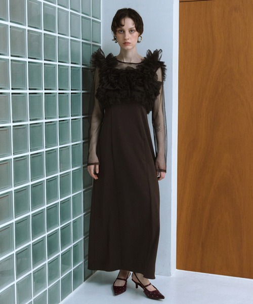 ボリュームラッフルレイヤードレス / volume ruffle layer dress