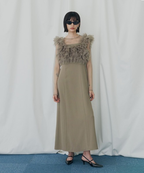 ボリュームラッフルレイヤードレス / volume ruffle layer dress