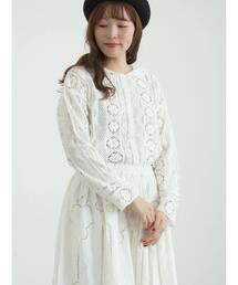 TSUHARU by Samansa Mos2 | レースパッチワークセーラー襟ブラウス(シャツ/ブラウス)