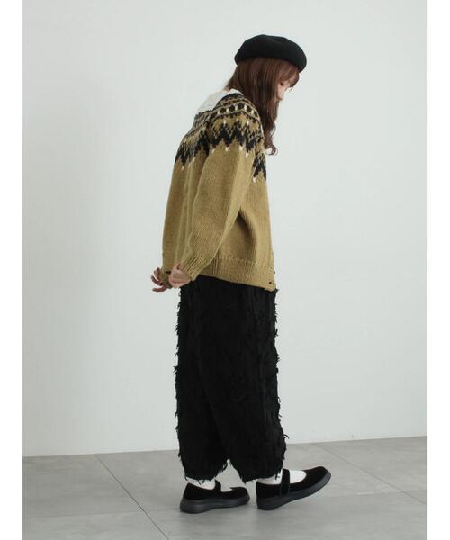 セール】レースパッチワークセーラー襟ブラウス（シャツ/ブラウス