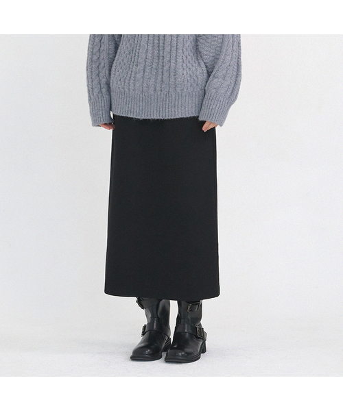 MICANE(ミケーネ)の「ジェシカウールロングスカート(スカート・レディース・ブラック/チャコール・X-SMALL/SMALL/MEDIUM/LARGE/X-LARGE/XX-LARGE)」の1枚目の写真
