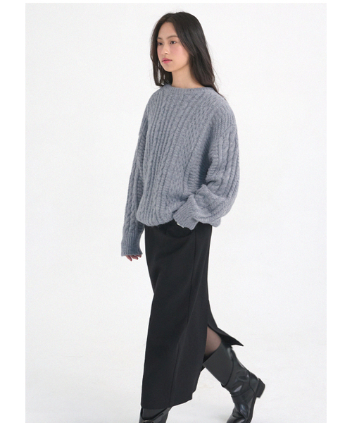 MICANE(ミケーネ)の「ジェシカウールロングスカート(スカート・レディース・ブラック/チャコール・X-SMALL/SMALL/MEDIUM/LARGE/X-LARGE/XX-LARGE)」の17枚目の写真