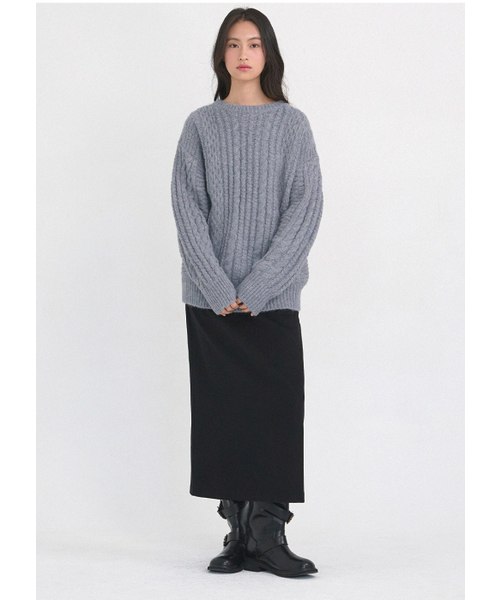 MICANE(ミケーネ)の「ジェシカウールロングスカート(スカート・レディース・ブラック/チャコール・X-SMALL/SMALL/MEDIUM/LARGE/X-LARGE/XX-LARGE)」の16枚目の写真