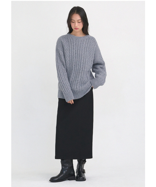 MICANE(ミケーネ)の「ジェシカウールロングスカート(スカート・レディース・ブラック/チャコール・X-SMALL/SMALL/MEDIUM/LARGE/X-LARGE/XX-LARGE)」の15枚目の写真