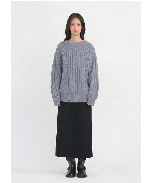 MICANE(ミケーネ)の「ジェシカウールロングスカート(スカート・レディース・ブラック/チャコール・X-SMALL/SMALL/MEDIUM/LARGE/X-LARGE/XX-LARGE)」の14枚目の写真