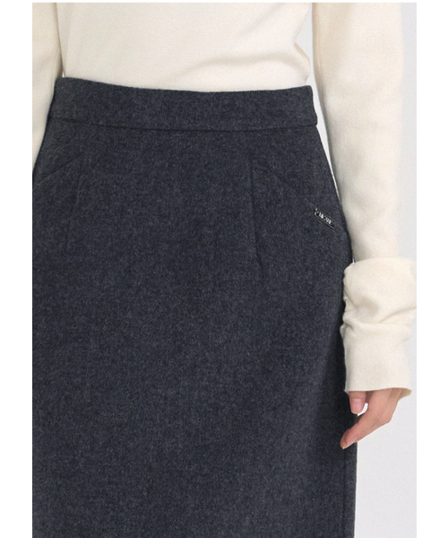 MICANE(ミケーネ)の「ジェシカウールロングスカート(スカート・レディース・ブラック/チャコール・X-SMALL/SMALL/MEDIUM/LARGE/X-LARGE/XX-LARGE)」の10枚目の写真