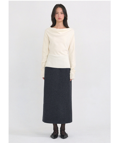 MICANE(ミケーネ)の「ジェシカウールロングスカート(スカート・レディース・ブラック/チャコール・X-SMALL/SMALL/MEDIUM/LARGE/X-LARGE/XX-LARGE)」の8枚目の写真