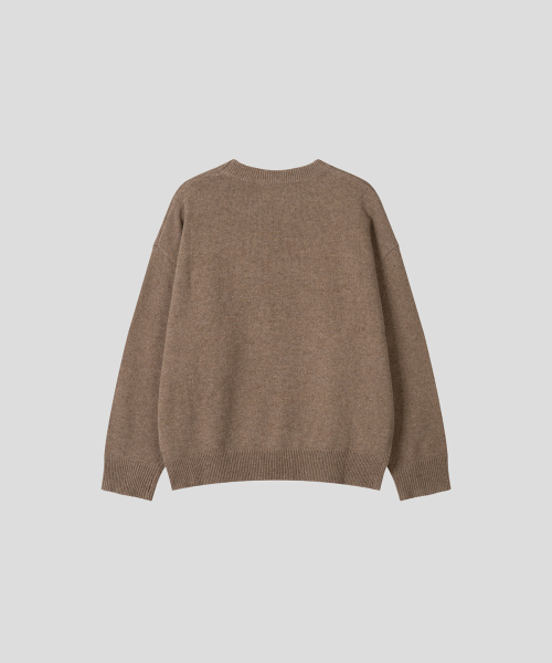 BLACK MOMENT（ブラックモーメント）の「ネイチャーラムウールクルーニット[ベージュ]（ニット/セーター・メンズ・ベージュ・LARGE/MEDIUM）」の3枚目の写真