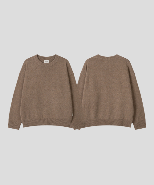 BLACK MOMENT（ブラックモーメント）の「ネイチャーラムウールクルーニット[ベージュ]（ニット/セーター・メンズ・ベージュ・LARGE/MEDIUM）」の4枚目の写真