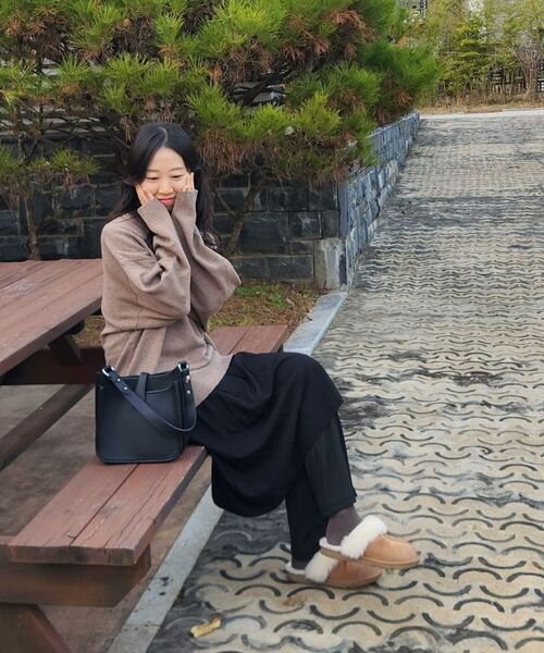 BLACK MOMENT（ブラックモーメント）の「ネイチャーラムウールクルーニット[ベージュ]（ニット/セーター・メンズ・ベージュ・LARGE/MEDIUM）」の7枚目の写真