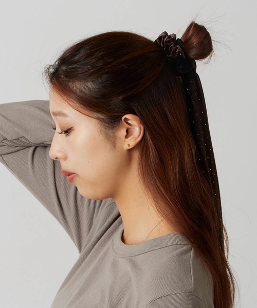 TRESSE/トレス BRIGITTE dot ribbon chouchou ドットデザイン シュシュ