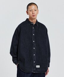 DE GRAND MATIN（ディグランドマーティン）の「OVER FIT LOGO DENIM SHIRT_BLACK（シャツ/ブラウス）」