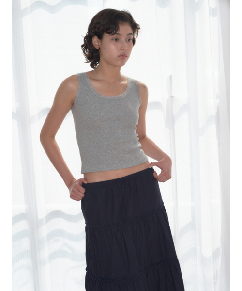 HOMEBODY THINGS(ホームバディ ティングズ)の「HBT Glow Lace Tank Top (GREY)(Tシャツ/カットソー・レディース・その他・FREE)」の5枚目の写真