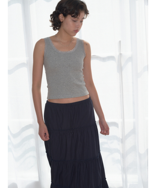 HOMEBODY THINGS(ホームバディ ティングズ)の「HBT Glow Lace Tank Top (GREY)(Tシャツ/カットソー・レディース・その他・FREE)」の6枚目の写真