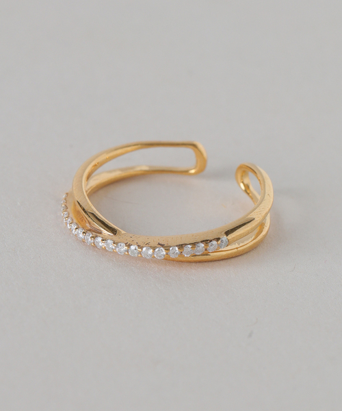 SLOBE IENA（スローブイエナ）の「《WEB限定サイズあり》ODUL/オジュール SLOBE別注 クロスリング（リング・レディース・ゴールド・FREE/11/13）」の7枚目の写真