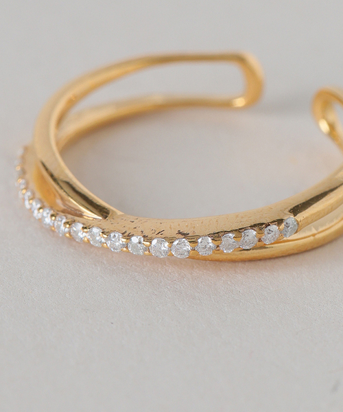 SLOBE IENA（スローブイエナ）の「《WEB限定サイズあり》ODUL/オジュール SLOBE別注 クロスリング（リング・レディース・ゴールド・FREE/11/13）」の2枚目の写真