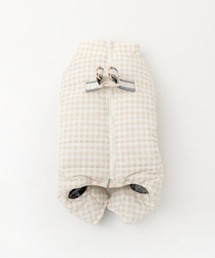 moncheri（モンシェリ）の「遠赤外線ギンガムチェックロンパースハーネス【温熱効果・反射テープ】（リード/ハーネス/首輪）」