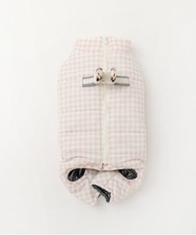 moncheri（モンシェリ）の「遠赤外線ギンガムチェックロンパースハーネス【温熱効果・反射テープ】（リード/ハーネス/首輪）」