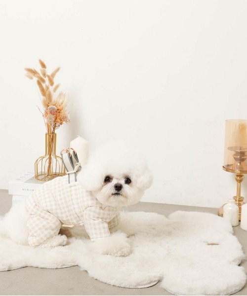 セール】遠赤外線ギンガムチェックロンパースハーネス【温熱効果・反射