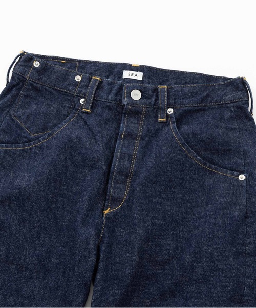 SEA(シー)の「13oz 立体裁断ツイストデニム(デニムパンツ・レディース・ブルー・1/0)」の4枚目の写真
