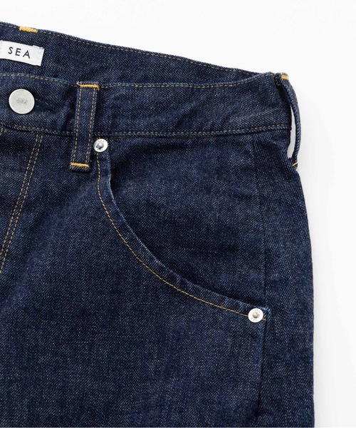 SEA(シー)の「13oz 立体裁断ツイストデニム(デニムパンツ・レディース・ブルー・1/0)」の5枚目の写真
