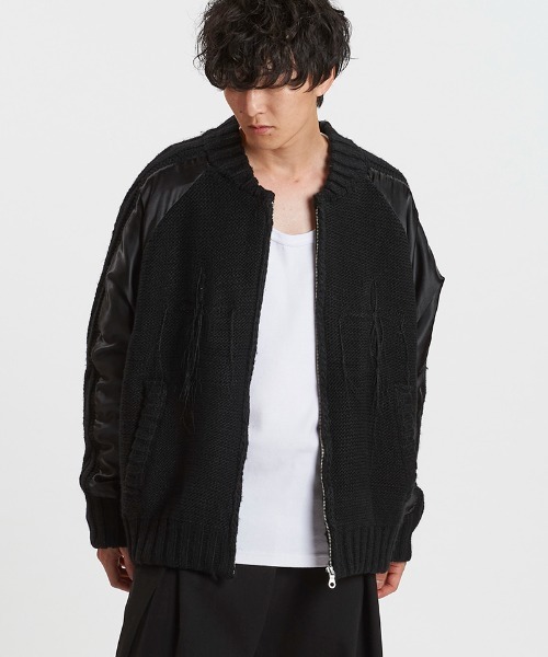 NO ID.(ノーアイディ)の「mj11324-ドッキングニットスーベニアJKT ジャケット(857010-380B)(その他アウター・メンズ・シルバー/ブラック・ONE SIZE)」の22枚目の写真