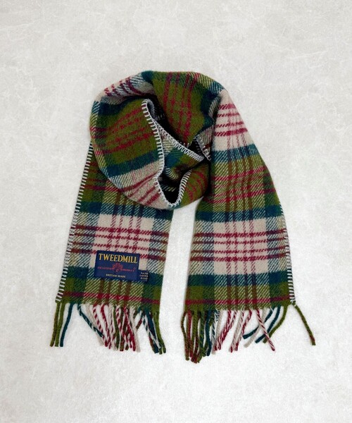THE TOE チェック柄 マフラー カシミヤ風マフラーチェック柄 大判 厚手[品番：AGCW0005076