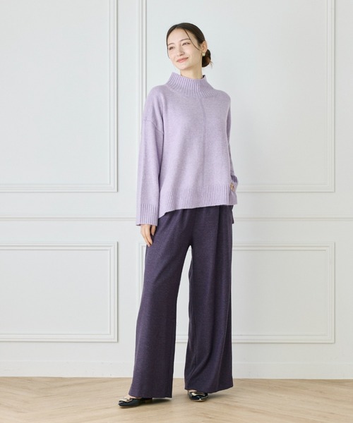 LE SOUK(ルスーク)の「スフレニットハイネックプルオーバー(ニット/セーター・レディース・ブルー/ラベンダー・フリー)」の3枚目の写真