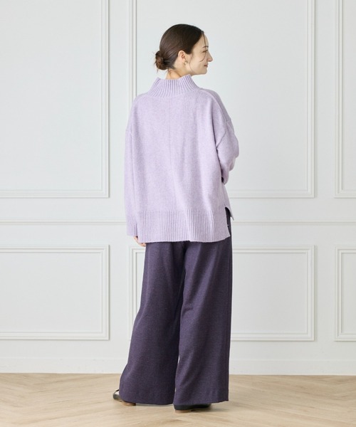 LE SOUK(ルスーク)の「スフレニットハイネックプルオーバー(ニット/セーター・レディース・ブルー/ラベンダー・フリー)」の6枚目の写真