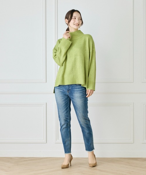 LE SOUK(ルスーク)の「スフレニットハイネックプルオーバー(ニット/セーター・レディース・ブルー/ラベンダー・フリー)」の18枚目の写真