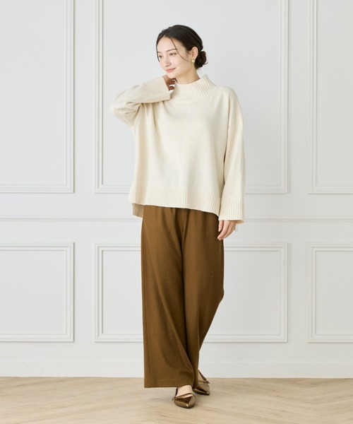 LE SOUK(ルスーク)の「スフレニットハイネックプルオーバー(ニット/セーター・レディース・ブルー/ラベンダー・フリー)」の12枚目の写真
