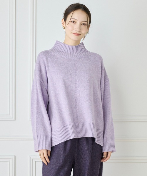 LE SOUK(ルスーク)の「スフレニットハイネックプルオーバー(ニット/セーター・レディース・ブルー/ラベンダー・フリー)」の14枚目の写真