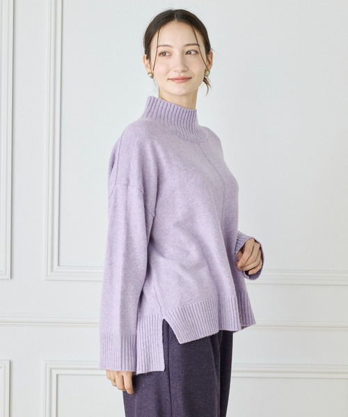LE SOUK(ルスーク)の「スフレニットハイネックプルオーバー(ニット/セーター・レディース・ブルー/ラベンダー・フリー)」の15枚目の写真