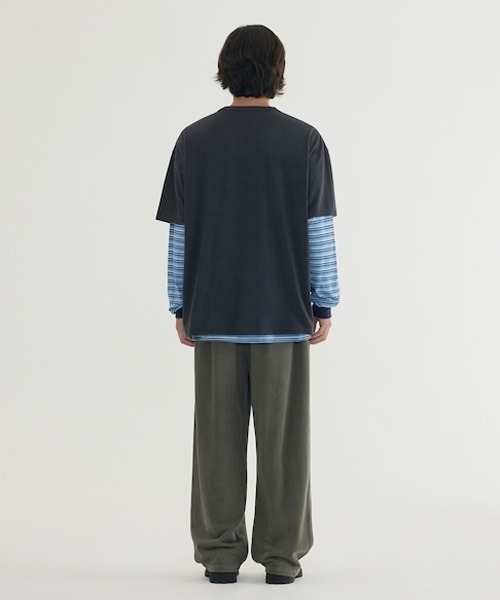 COVERNAT（カバーナット）の「REAL WIDE PIGMENT SWEATPANTS（スウェットパンツ・メンズ・カーキ系/ダークグレー・LARGE/MEDIUM/SMALL/X-LARGE）」の8枚目の写真