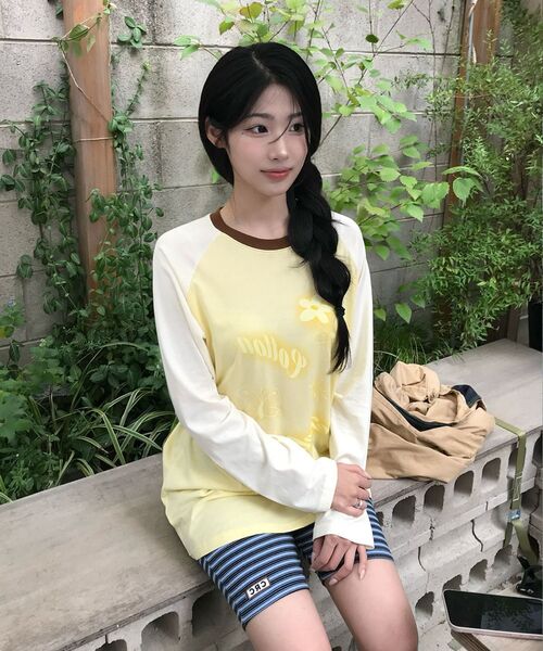 COTTONREBIRTHCLUB(コットンリバースクラブ)の「コントラストラグランTシャツ(ブルー)(Tシャツ/カットソー・レディース・その他・FREE)」の14枚目の写真