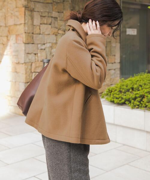 URBAN RESEARCH DOORS（アーバンリサーチドアーズ）の「ショールカラー2WAYショートコート（その他アウター・レディース・キャメル/ネイビー・SMALL/MEDIUM）」の17枚目の写真