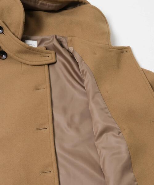 Na.e ショール カラー ショートコート（キャメル） セール】ショールカラー2WAYショートコート｜冬服/暖かい/ウール/通勤