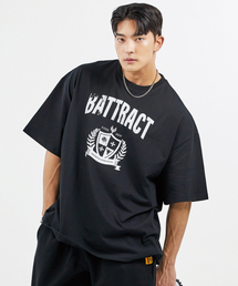 BATTRACT（バトラクト）の「Shield Printing Overfit Short Sleeve_Black（Tシャツ/カットソー）」