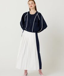 the studio k（ ）の「ツーウェイコットンプリーツロングスカート（ネイビー）（スカート）」