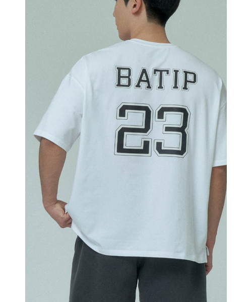 BATIP(バティップ)の「モーダルバックプリントセミオーバー半袖Tシャツホワイト(Tシャツ/カットソー・メンズ・その他・MEDIUM/LARGE/X-LARGE/XX-LARGE)」の1枚目の写真