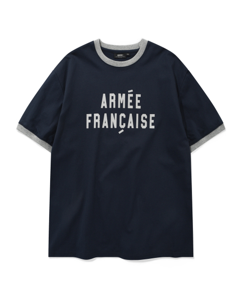 KANEITEI(カネイテイ)の「アルミーフランセーズリンガー半袖(ネイビー)(Tシャツ/カットソー・レディース・ネイビー・MEDIUM/LARGE/X-LARGE/SMALL)」の1枚目の写真