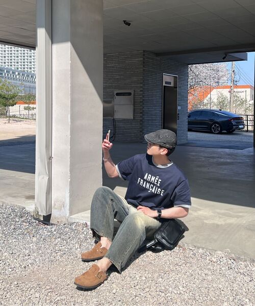 KANEITEI(カネイテイ)の「アルミーフランセーズリンガー半袖(ネイビー)(Tシャツ/カットソー・レディース・ネイビー・MEDIUM/LARGE/X-LARGE/SMALL)」の4枚目の写真