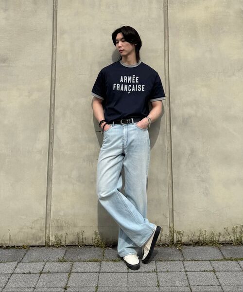 KANEITEI(カネイテイ)の「アルミーフランセーズリンガー半袖(ネイビー)(Tシャツ/カットソー・レディース・ネイビー・MEDIUM/LARGE/X-LARGE/SMALL)」の5枚目の写真