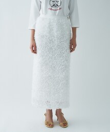 cloenc | 【オケージョン／手洗い可】フラワーチュールレーススカート(スカート)